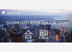 权威！2025年年度合肥房企销售TOP20排行榜发布！