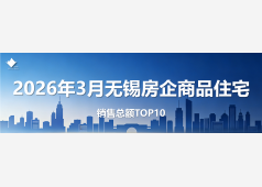 2026年3月无锡房企销售Top10排行榜发布！