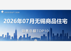 2026年7月无锡房企销售Top10排行榜发布！